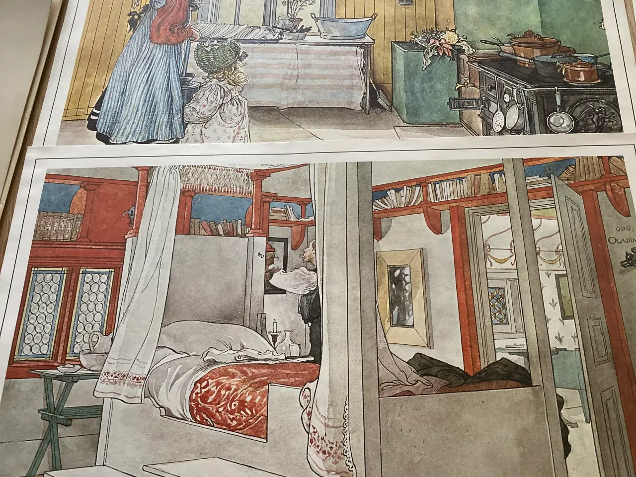 Billede 4 - Mappe med 10 Carl Larsson reproduktioner