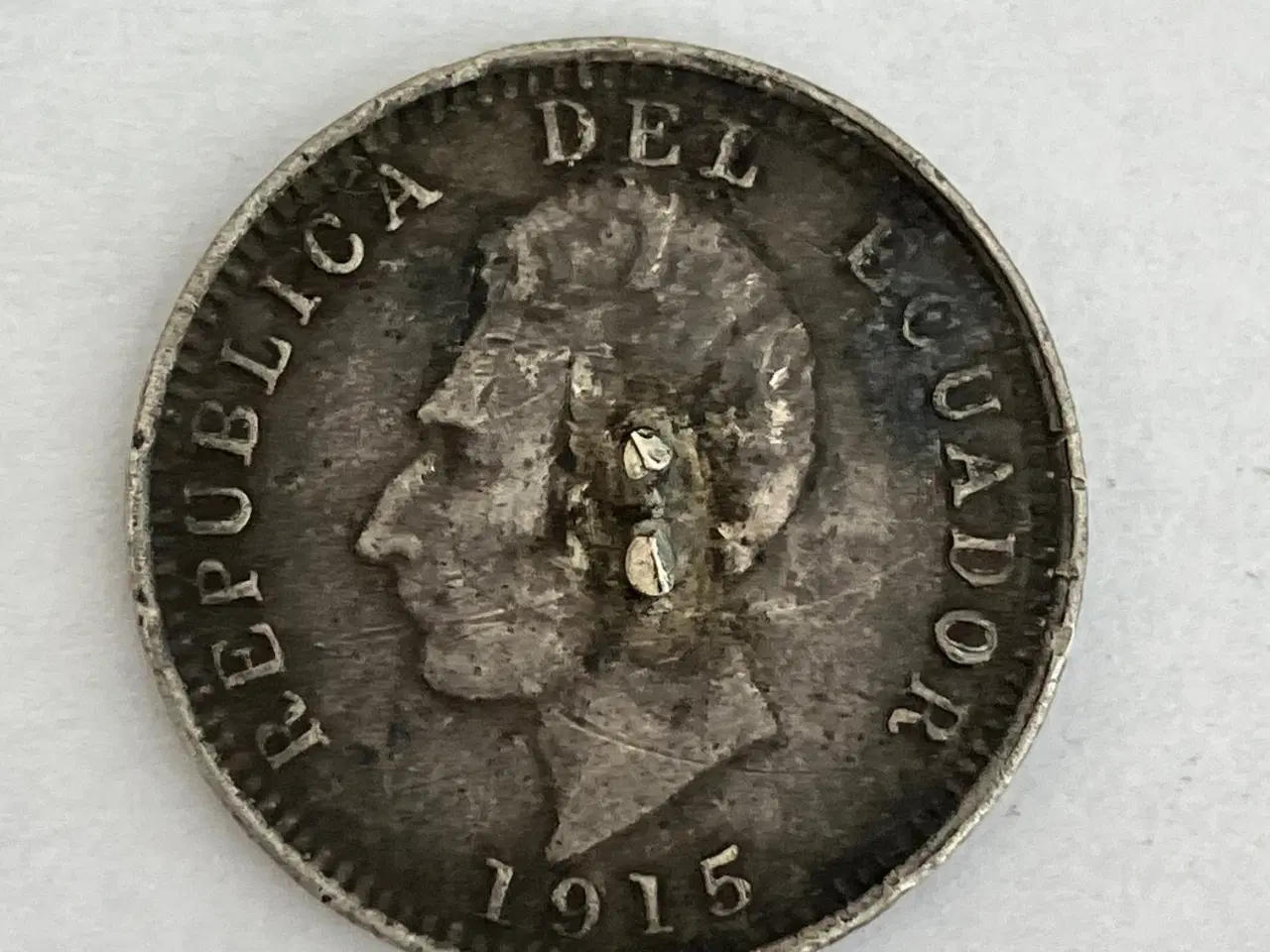 Billede 2 - 1 Decimo Ecuador 1915 - Dårlig stand