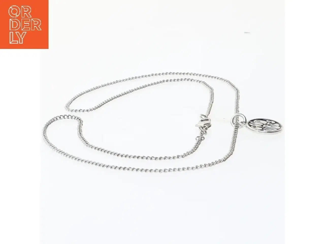 Billede 4 - Sølvhalskæde med vedhæng (str. 58 cm)