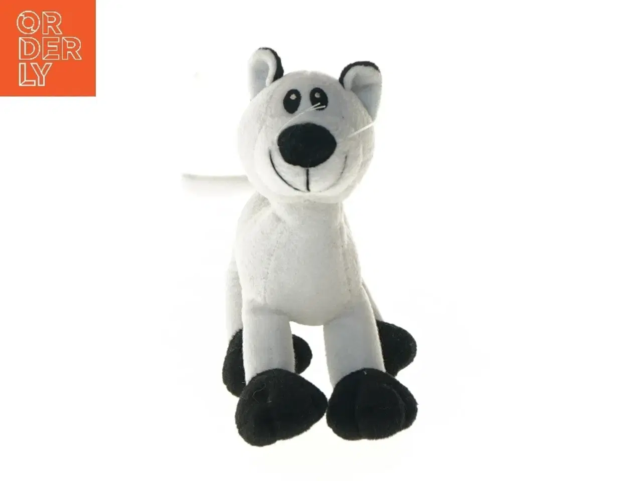 Billede 1 - Hvid og sort tøjbamse kat (str. 17 cm)