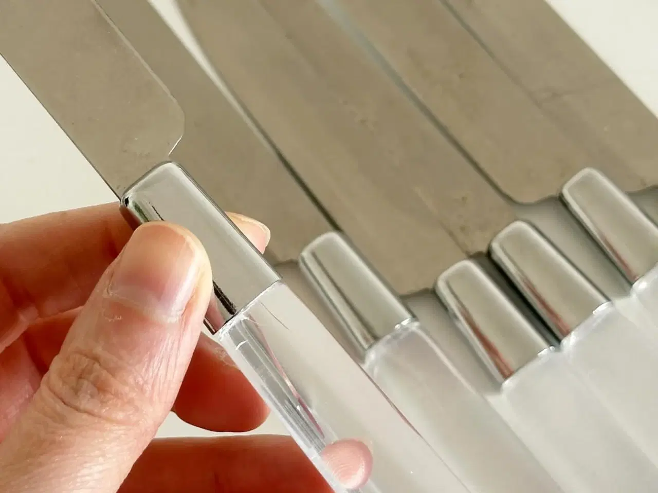 Billede 2 - Retroknive, Abert Inox, stål m plast, 6 stk samlet, NB