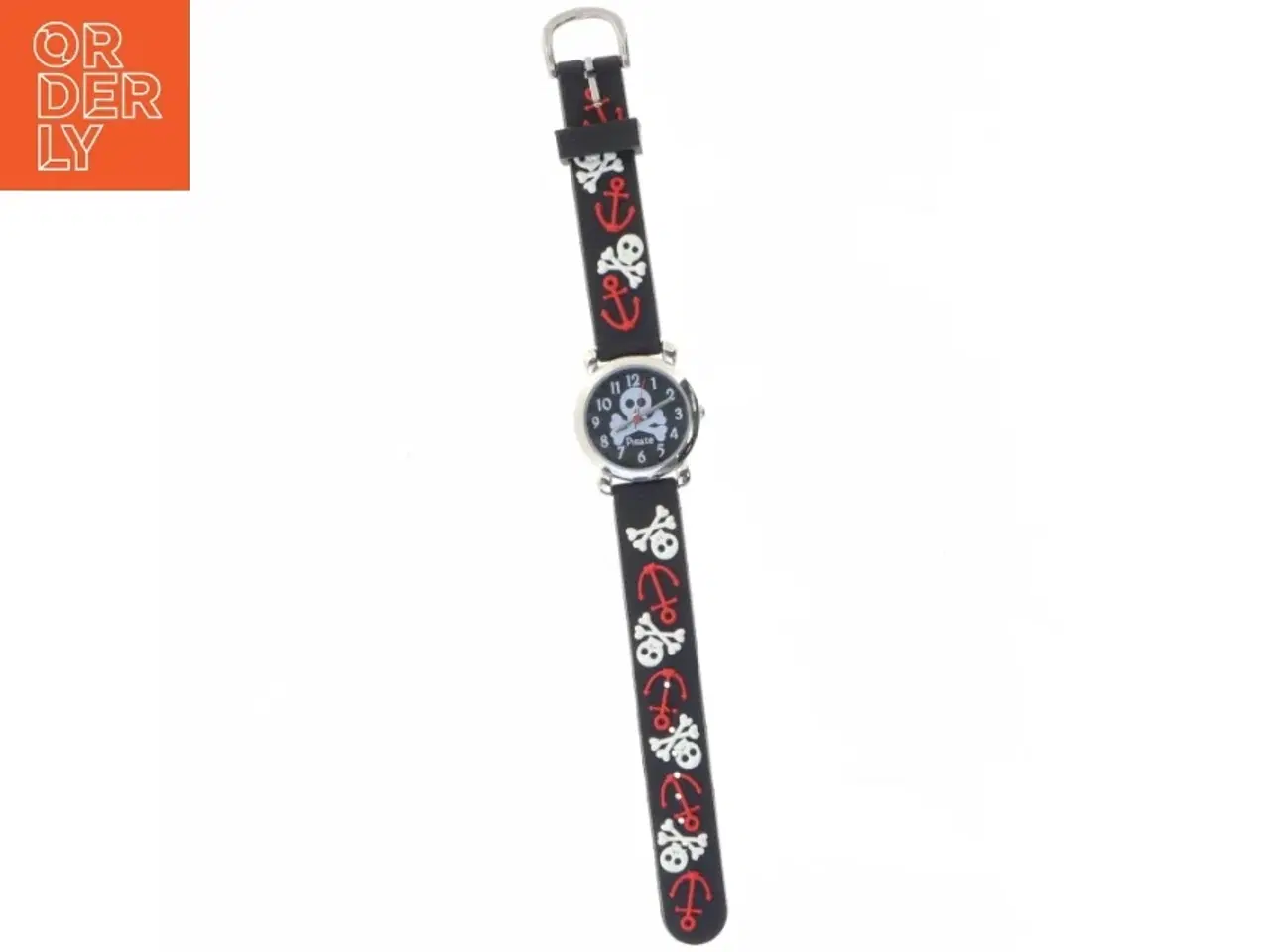 Billede 1 - Børnearmbåndsur med piratmotiv (str. 18 cm)