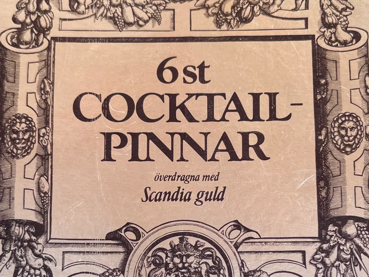 Billede 5 - 6 stk forgyldte cocktailpinde fra Scandia Present.