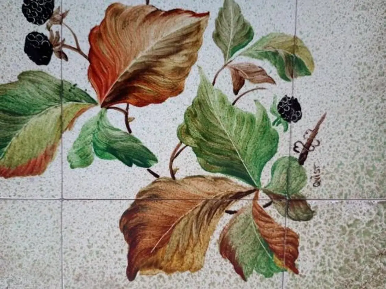 Billede 4 - Gammelt sofabord med kakler og udtræk.