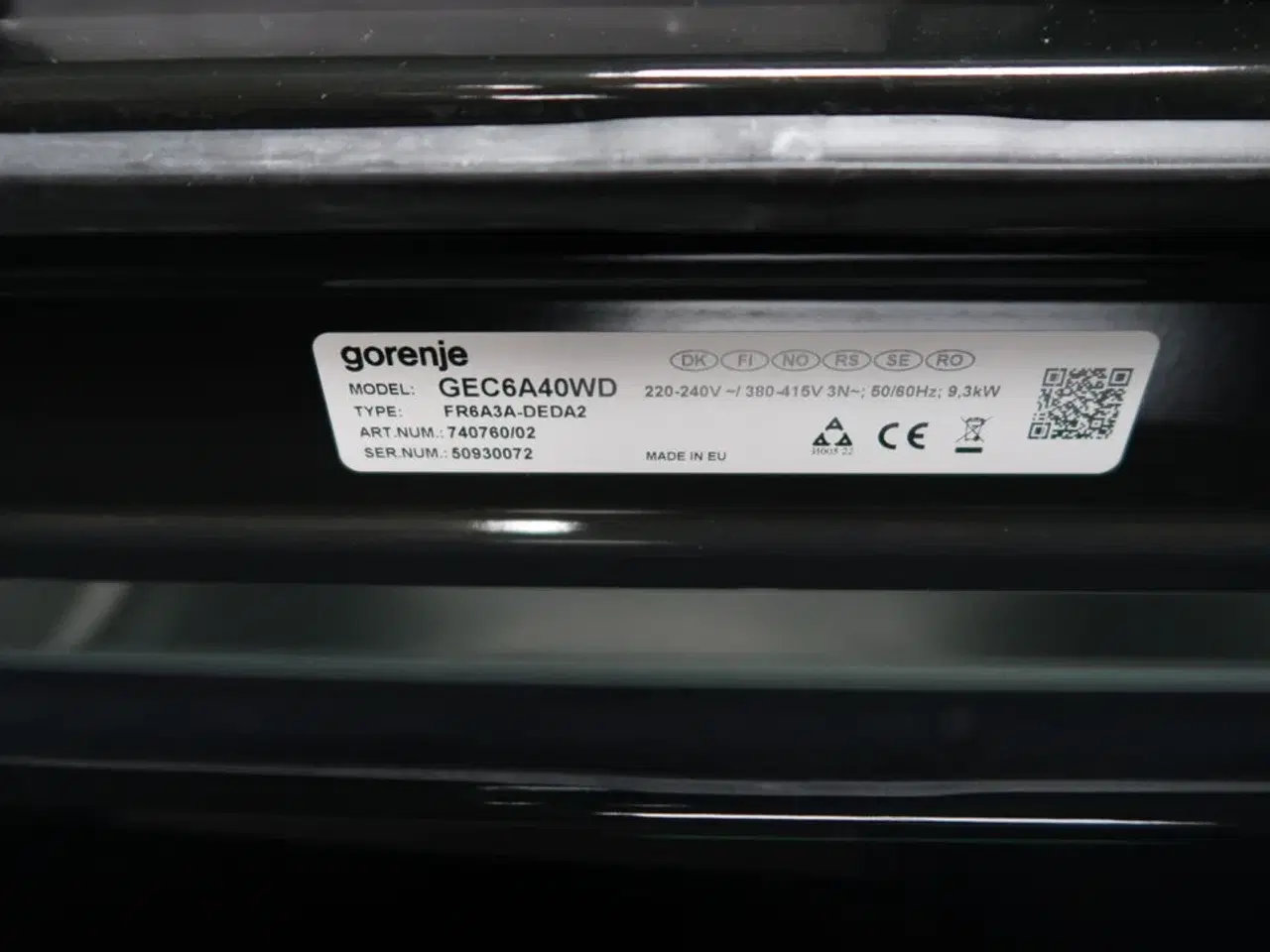 Billede 3 - Keramisk komfur GORENJE GEC6A40WD