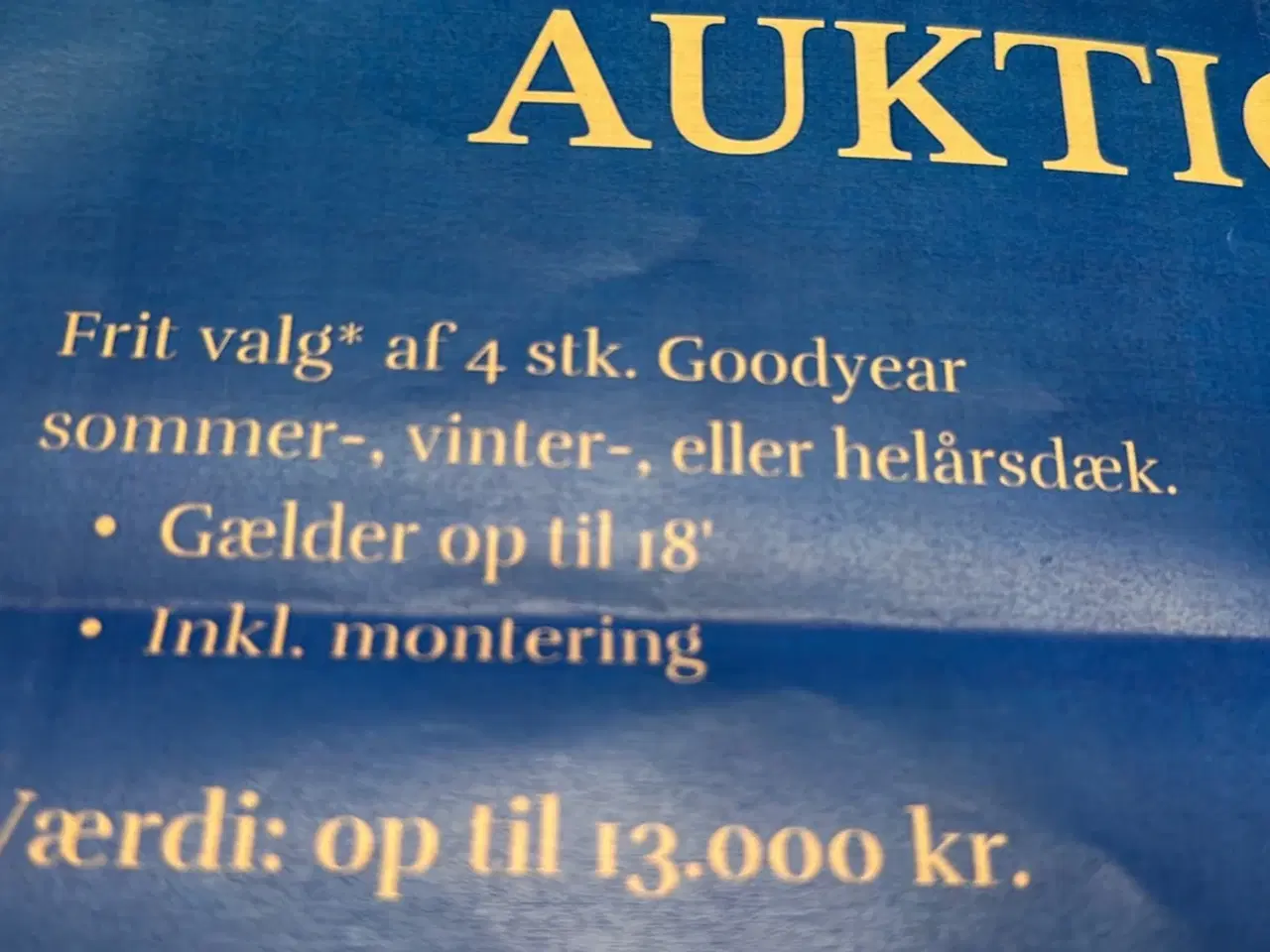 Billede 1 - Gavekort til køb af Goodyear bildæk sælges