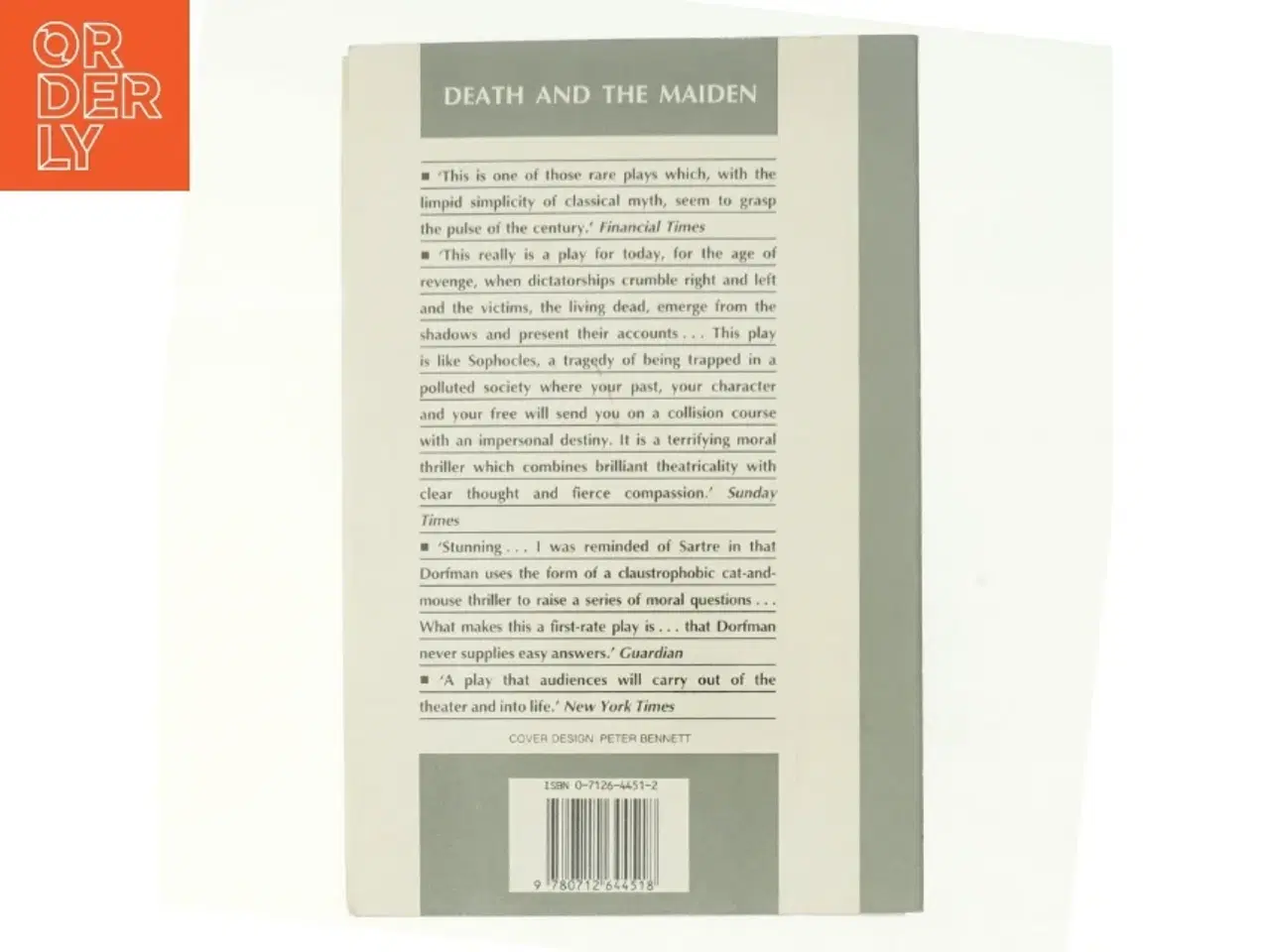 Billede 3 - Death and the Maiden af Ariel Dorfman (Bog)