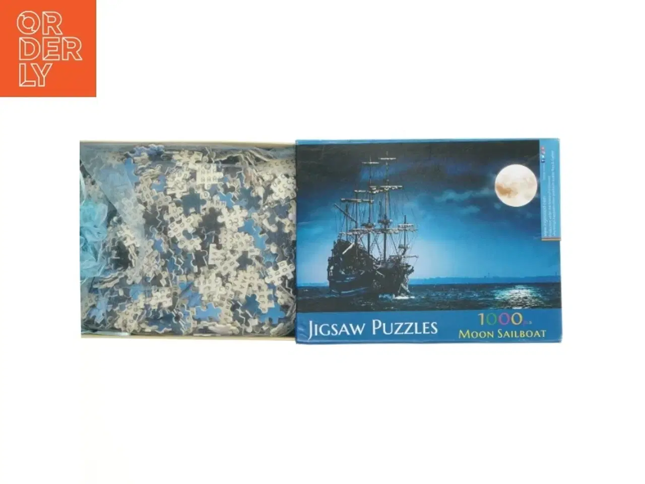 Billede 3 - Jigsaw puzzle med måneskib fra InGooooD (str. 26x20 cm)