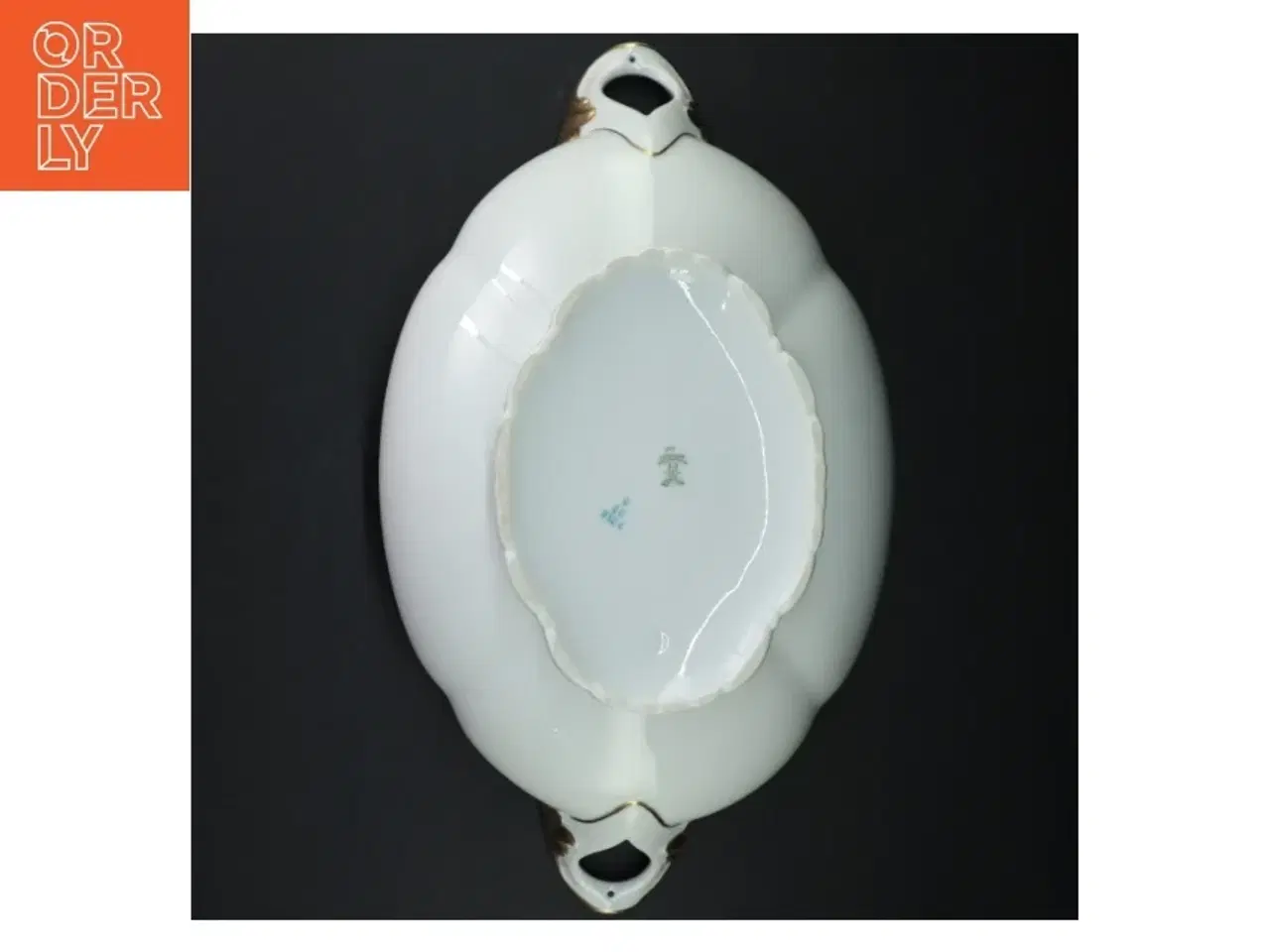 Billede 8 - Porcelænssuppeterin med guldkant