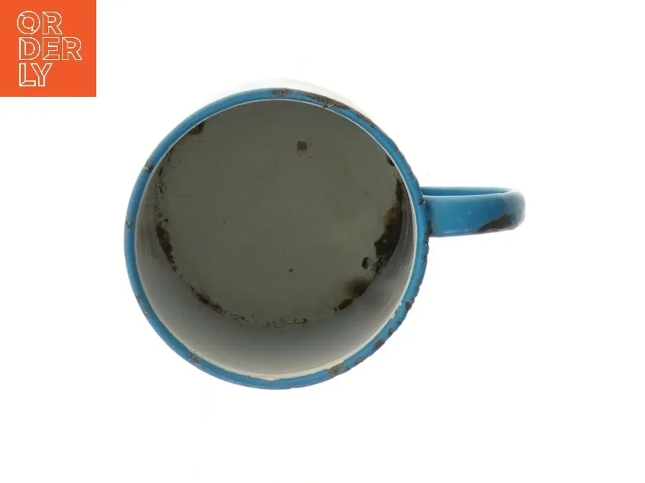 Billede 2 - Blå emaljekrus (str. Ø 11 cm længde 13,5 cm)