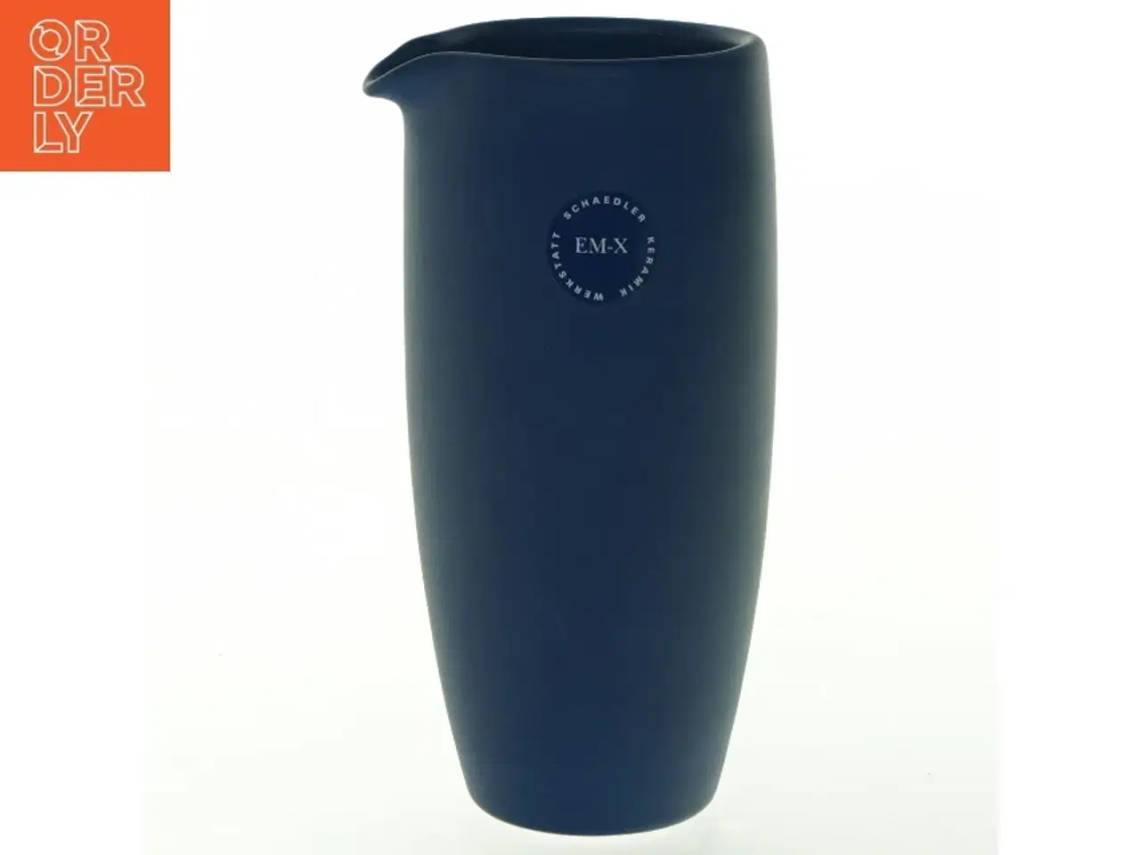 Billede 1 - Blå keramikkande fra Werkstatt Schaedler Keramik (str. H. 17,5 cm ø. 8 cm)