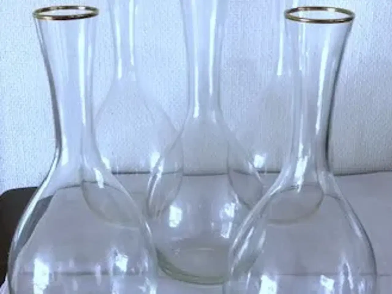 Billede 2 - Glas, karaffel med guldkant, Holmegaard