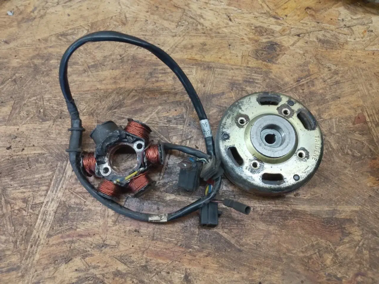 Billede 1 - Original stator og svinghjul til pgo