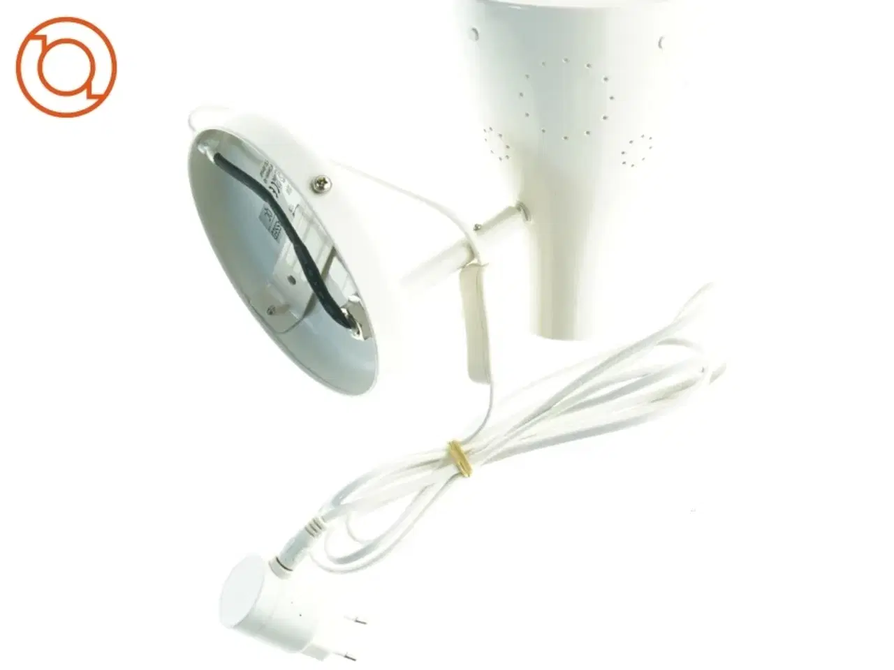 Billede 6 - Hvid bordlampe (str. 20 x 17 25 cm)