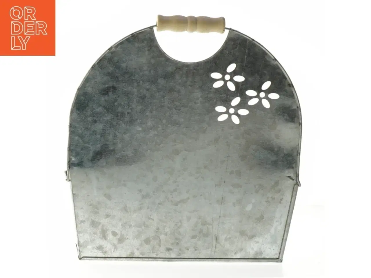 Billede 3 - Metal vægopbevaring med blomstermønster (str. 25x24 cm)