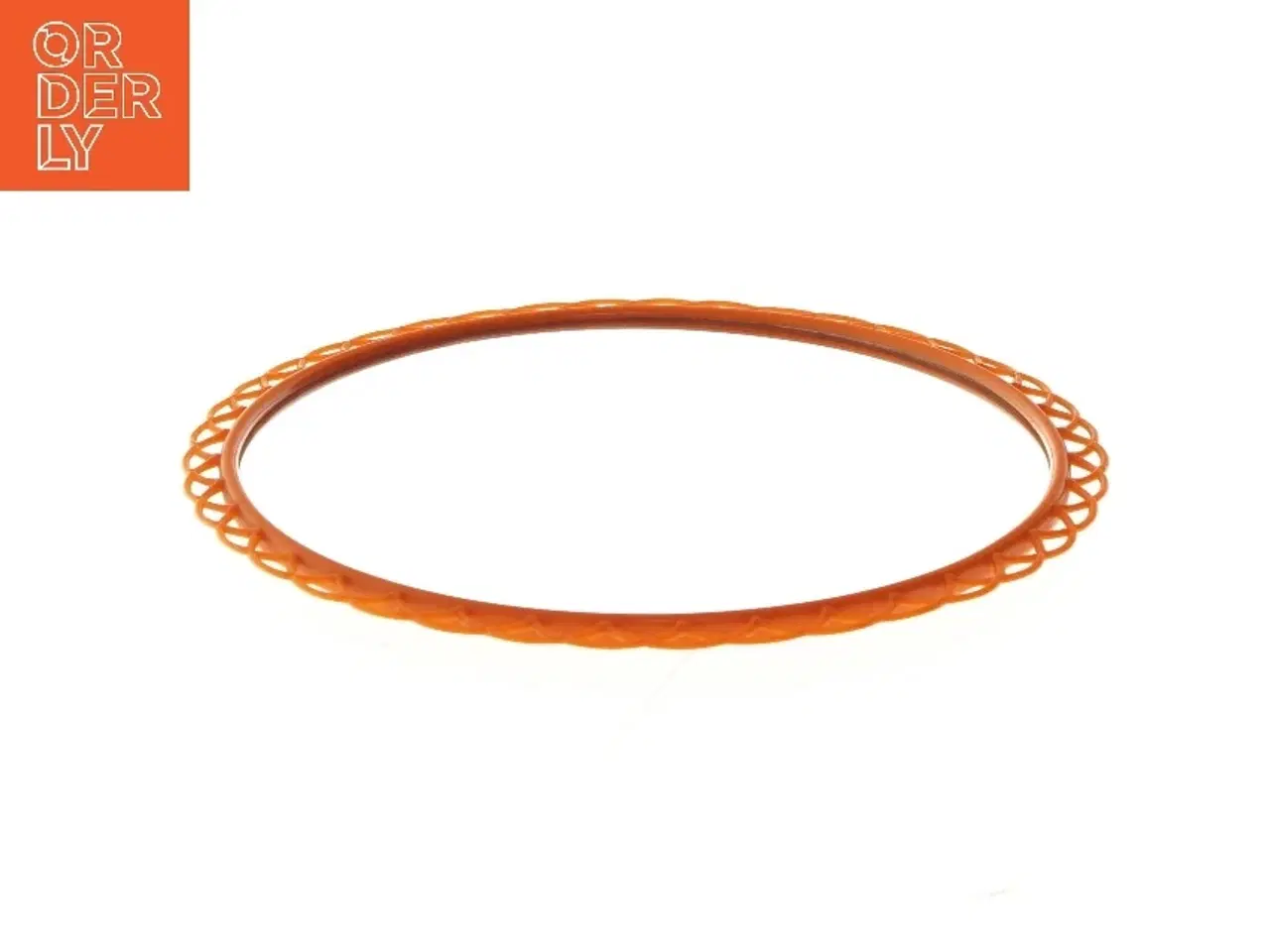 Billede 2 - Vintage Rund orange spejl (str. 27,5 cm)