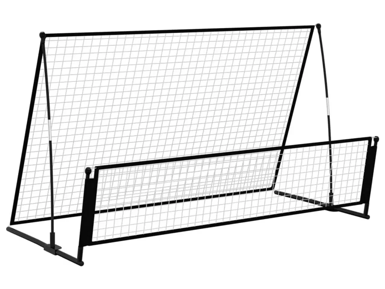 Billede 2 - 2-i-1 fodbold-rebounder 202x104x120 cm stål