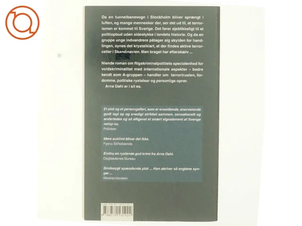 Billede 3 - Efterskælv : kriminalroman af Arne Dahl (f. 1963) (Bog)