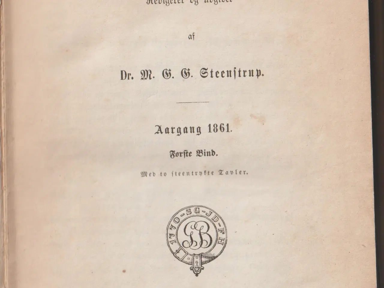 Billede 2 - Antike bøger "Dansk Månedsskrift årg. 1859 og 1861