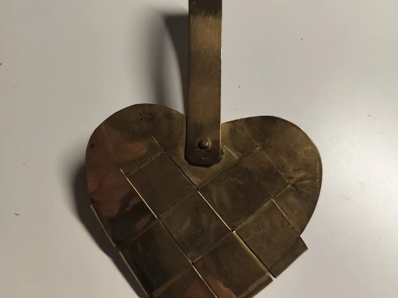 Billede 2 - Gammelt julepynt. Messing hjerte i messing 14 x 8