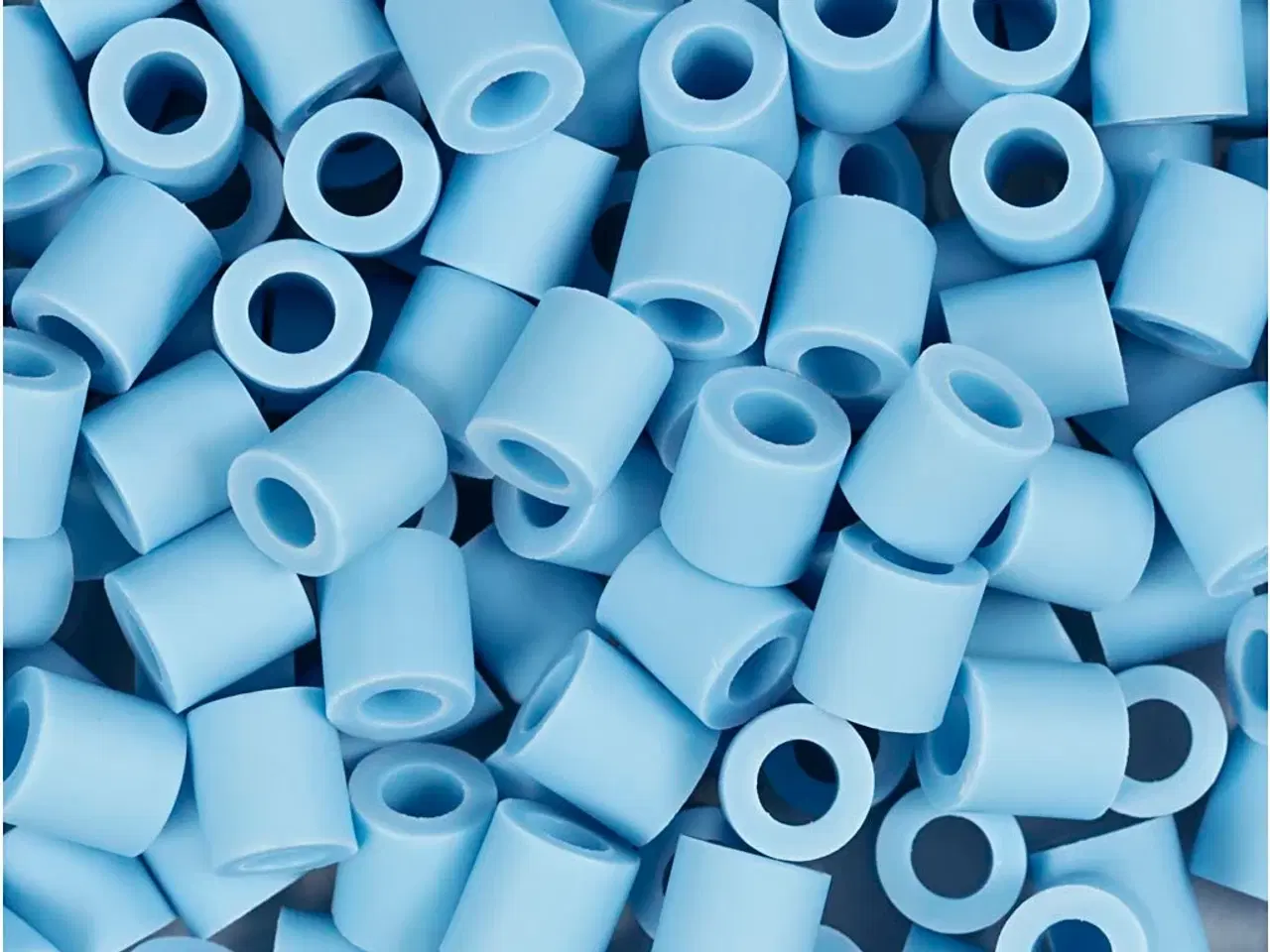 Billede 1 - NABBI BioBeads Rørperler, Lyseblå, 1000 stk.