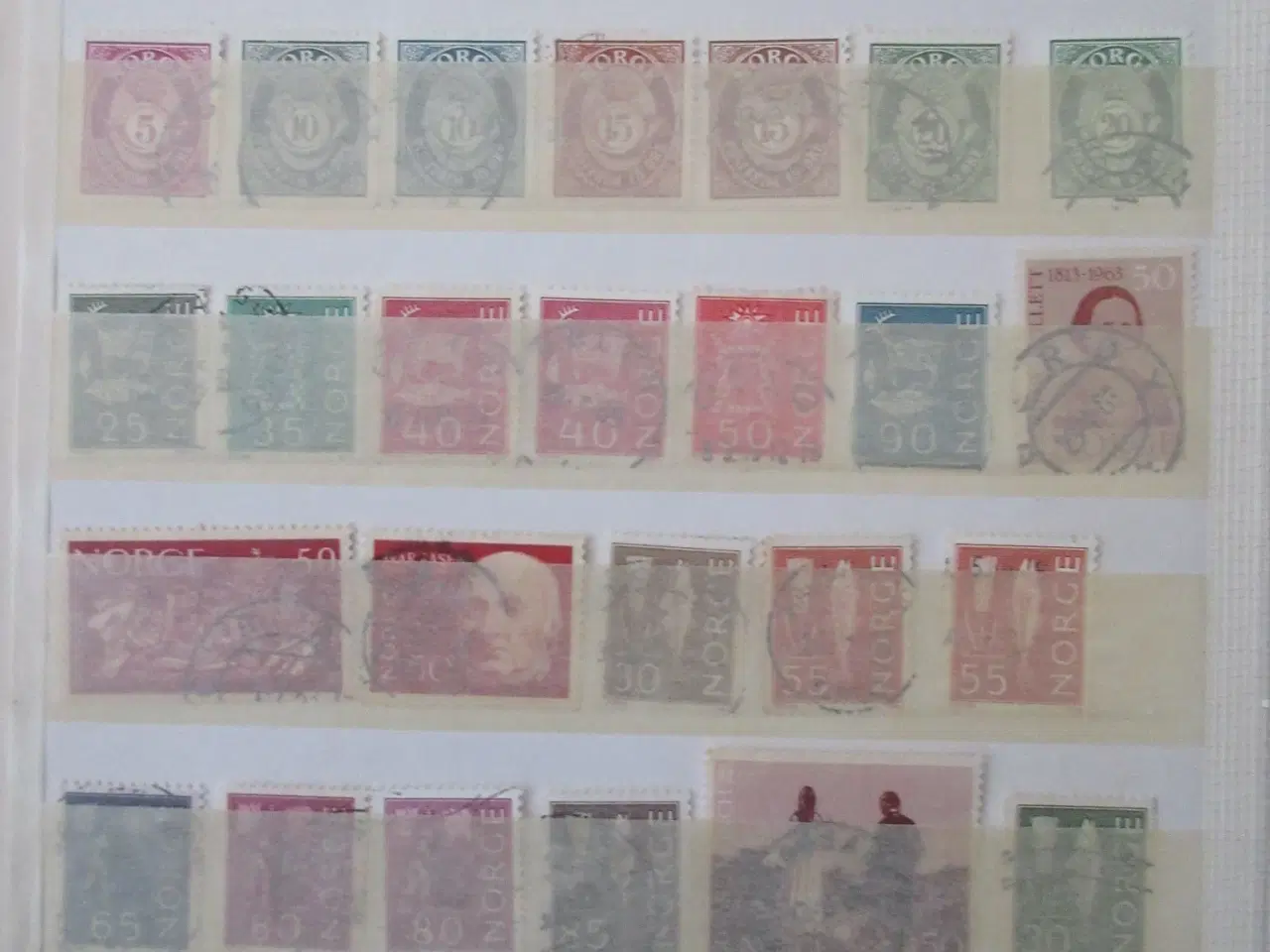 Billede 2 - Samling Norge 335 forskellige stemplet mærker