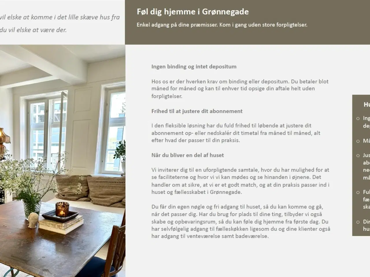 Billede 10 - Få dit eget 15 m2 kliniklokale i Grønnegade til kun 64.- kr. pr. behandlingstime