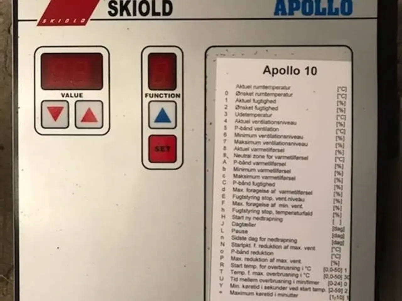Billede 1 - Skiold Apollo SL Ventilationsstyring
