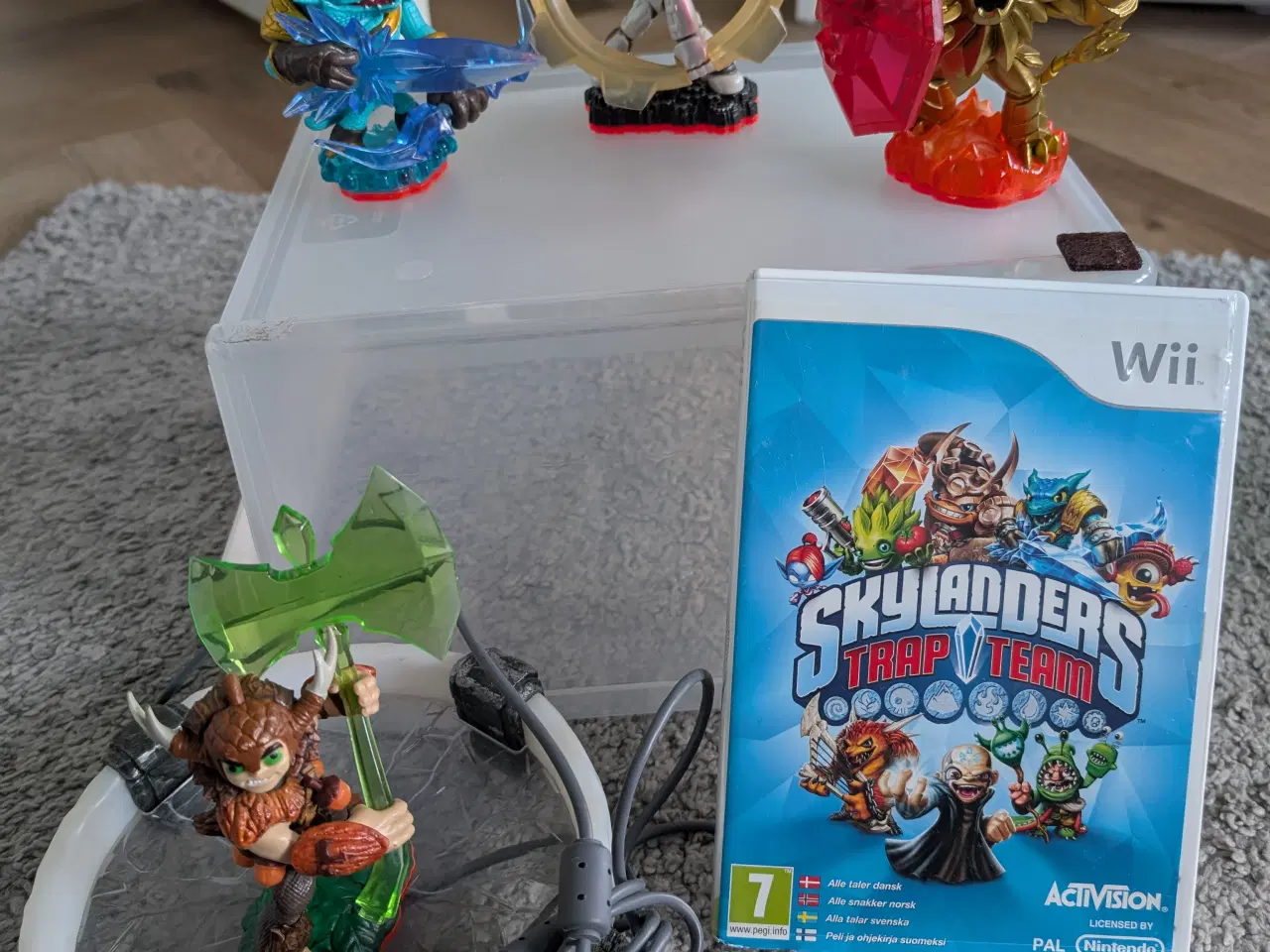 Billede 1 - Skylander Trap Team Wii spil med portal og figurer
