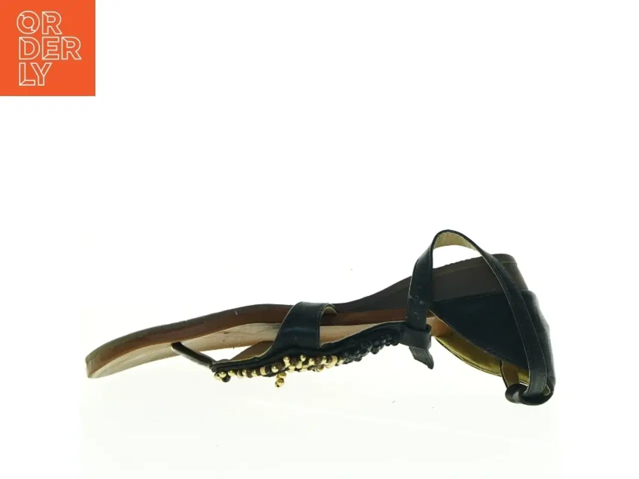 Billede 6 - Sorte sandaler med perledetaljer (str. 39)