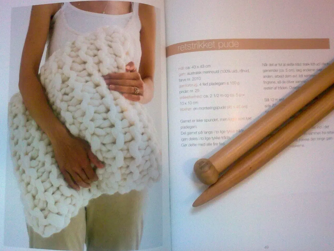 Billede 4 - Strikkepinde kæmpe i træ incl 2 bøger