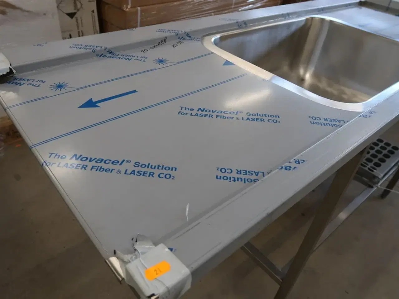 Billede 5 - Rustfri stålbord m. vask 160x65xH90cm