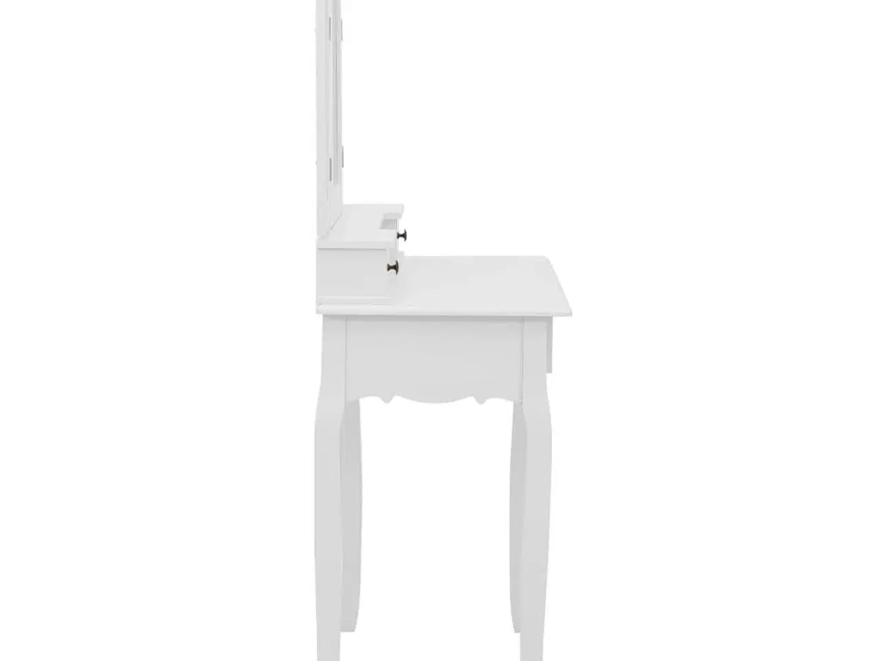 Billede 4 - Sminkebordssæt med taburet 80x69x141 cm kejsertræ hvid