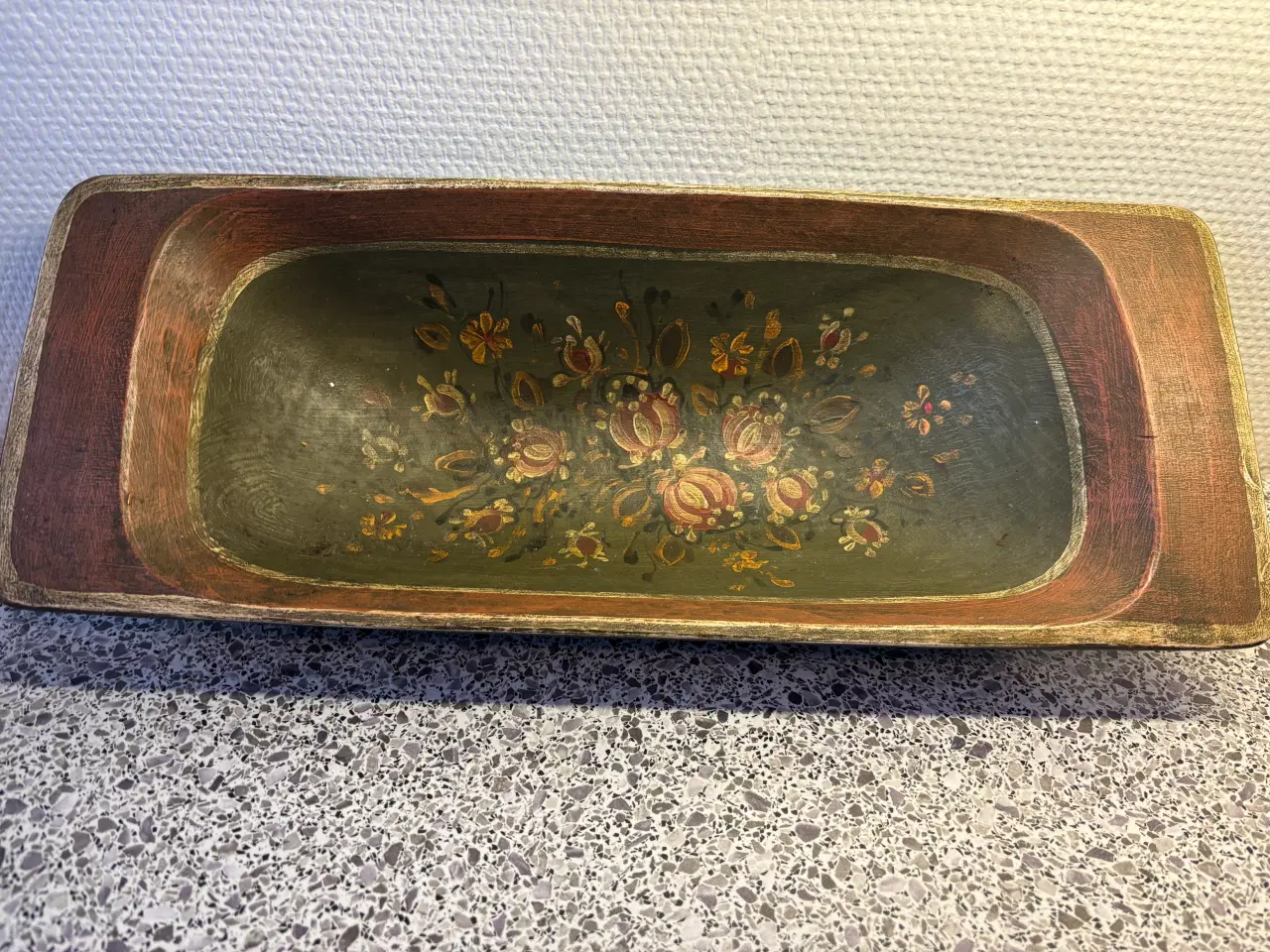 Billede 1 - Malet fad / frugtfad