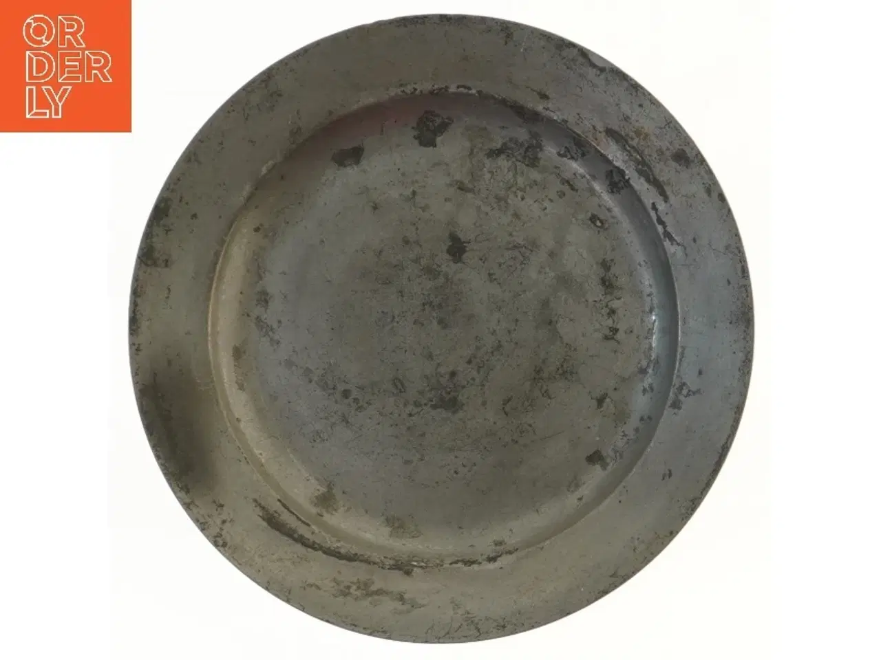 Billede 3 - Antik tin tallerken (str. Ø 24 cm)