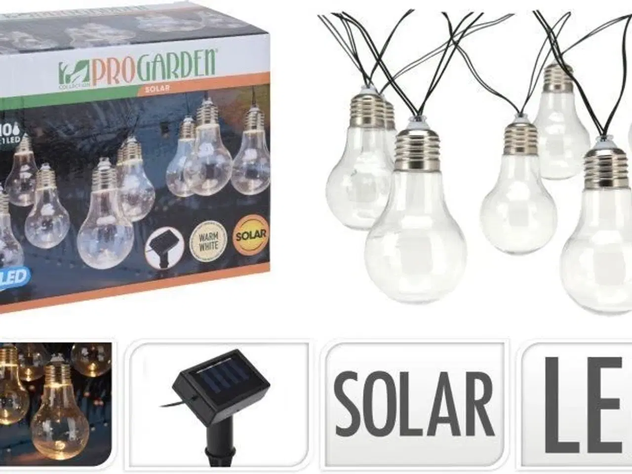 Billede 1 - 5 stk. pro garden 10 led solenergi(ubrugt)