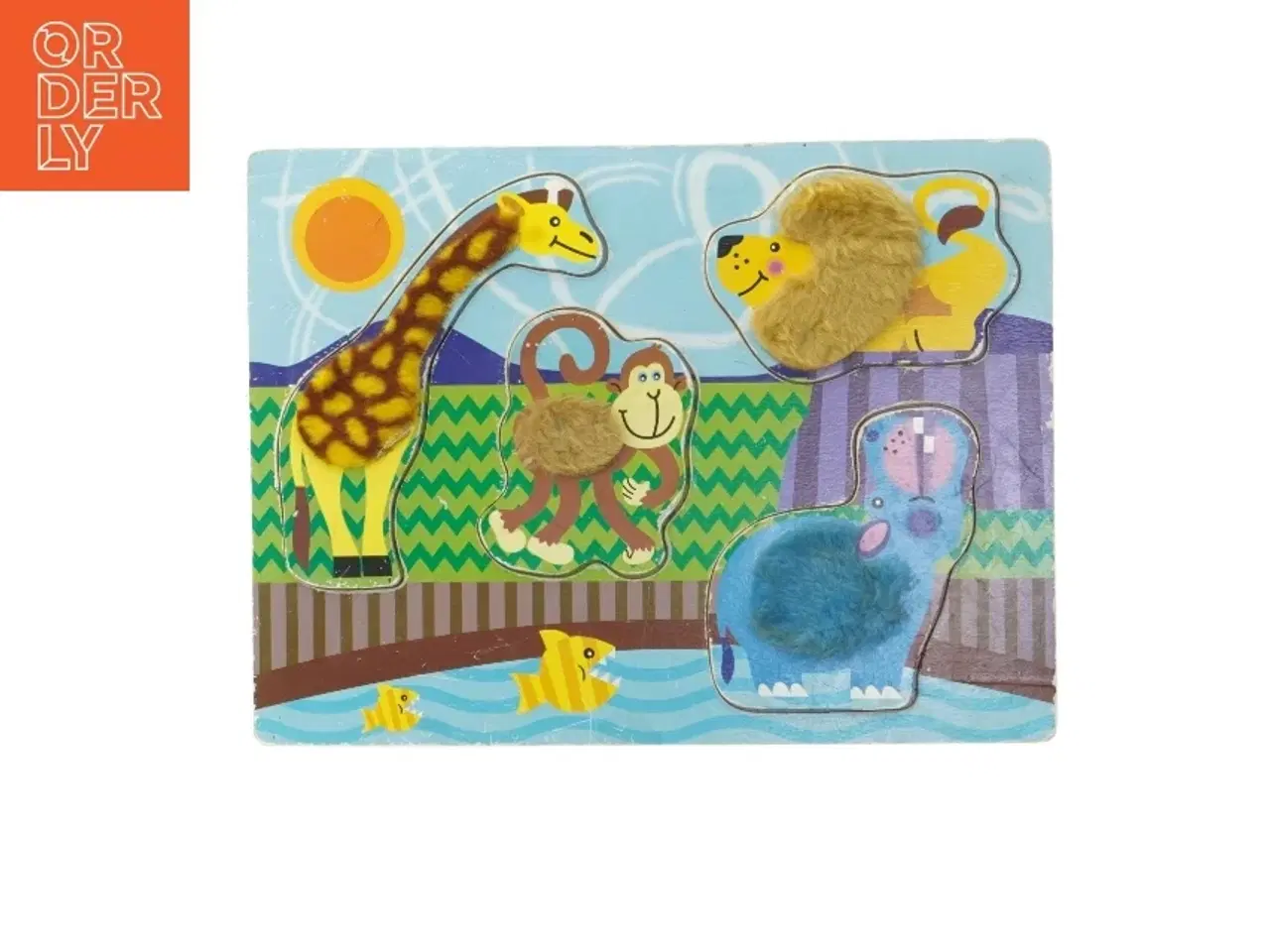 Billede 1 - Dyremotiv træpuslespil (str. 30x23 cm)