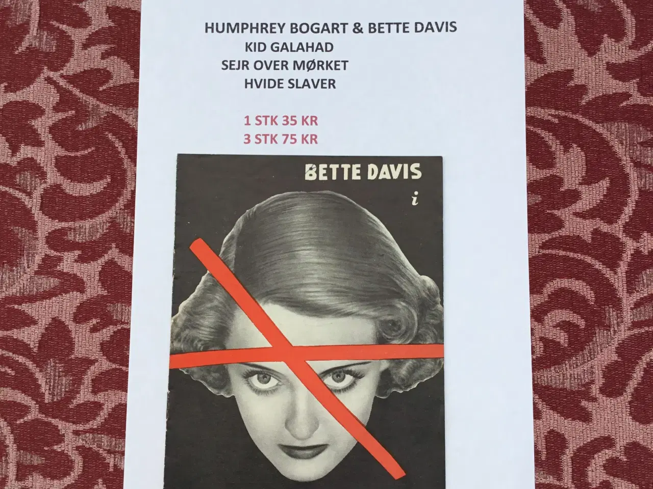 Billede 1 - HUMPHREY BOGART + BETTY DAVIS - 3 LOT