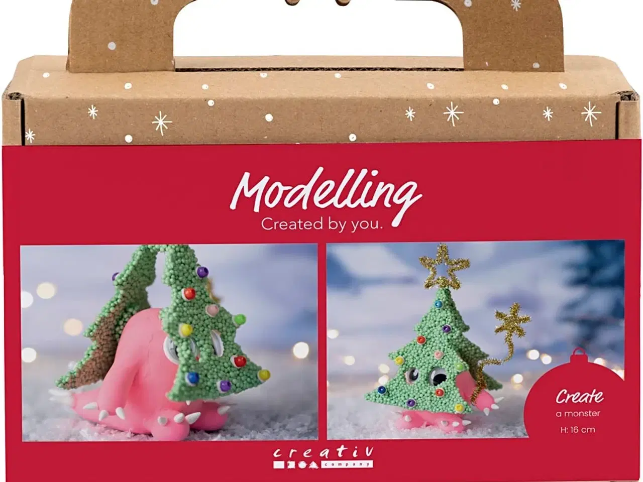 Billede 1 - Mini DIY Kit Modellering, Juletræsmonster, ass. farver, 1 pk.