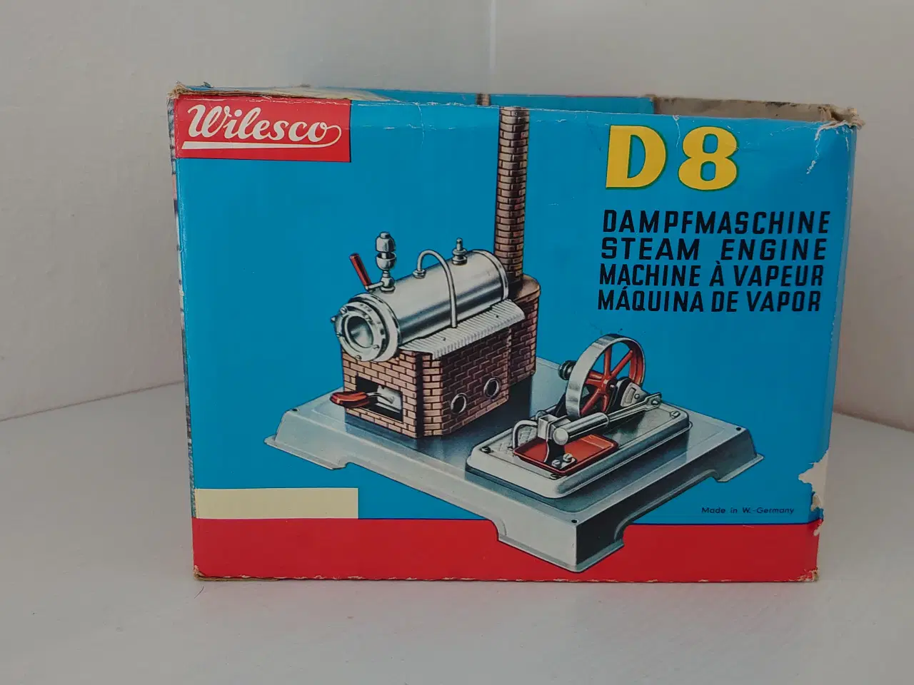 Billede 7 - Velholdt Wilesco dampmaskine D8 m. kasse Afprøvet.