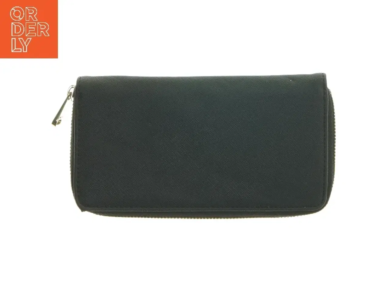 Billede 1 - Sort læderpung med lynlås fra Mango (str. 20x11 cm)