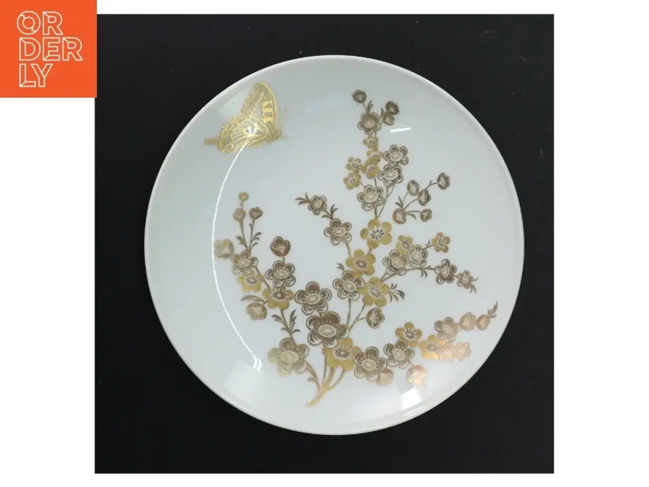 Billede 1 - Porcelænstallerken med gulddetaljer fra Krautheim (str. 18 cm i diameter)