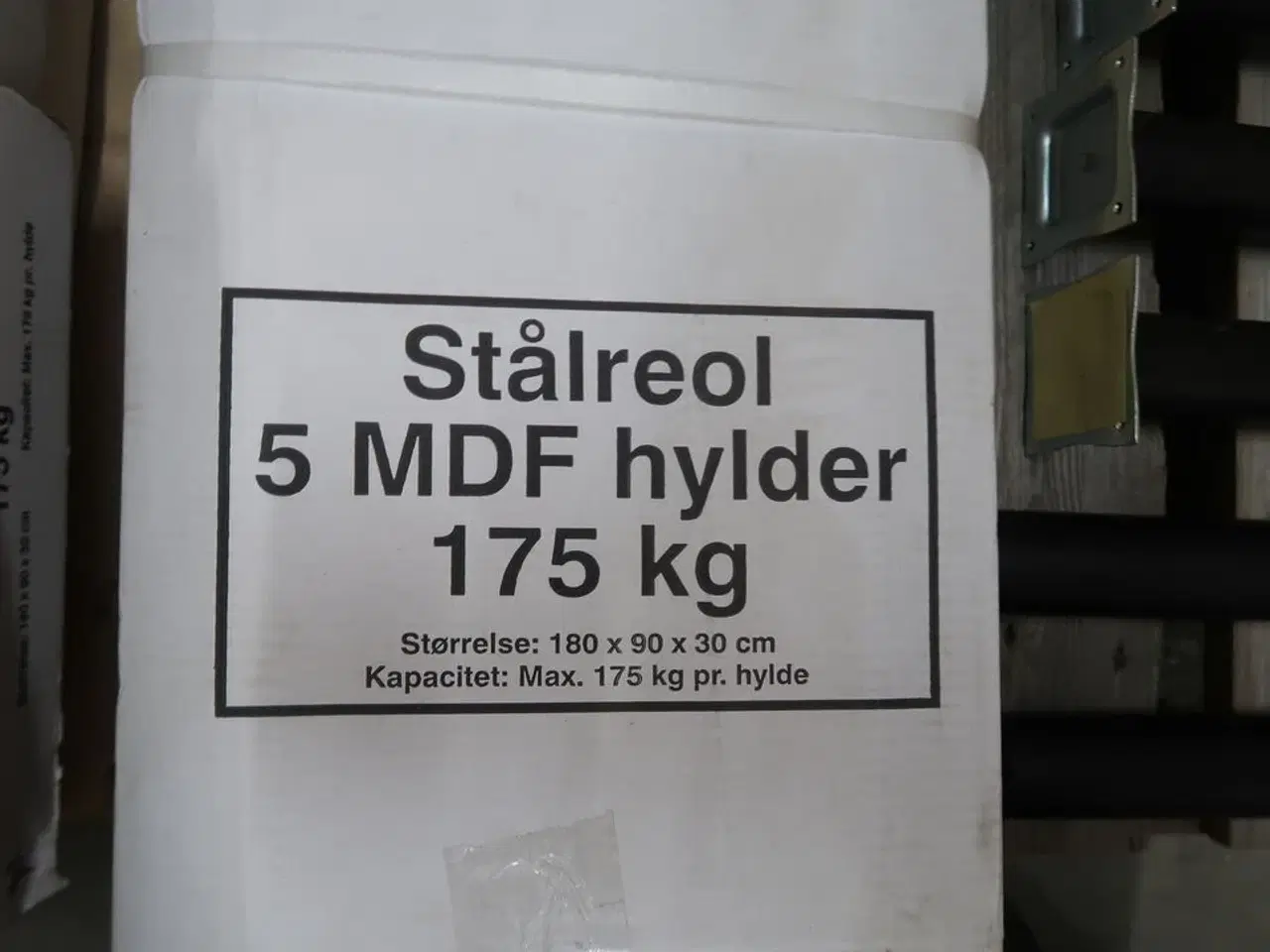 Billede 3 - 2 stk. Work-it stålreol med 5 træhylder 1800×900×300 mm galvaniseret