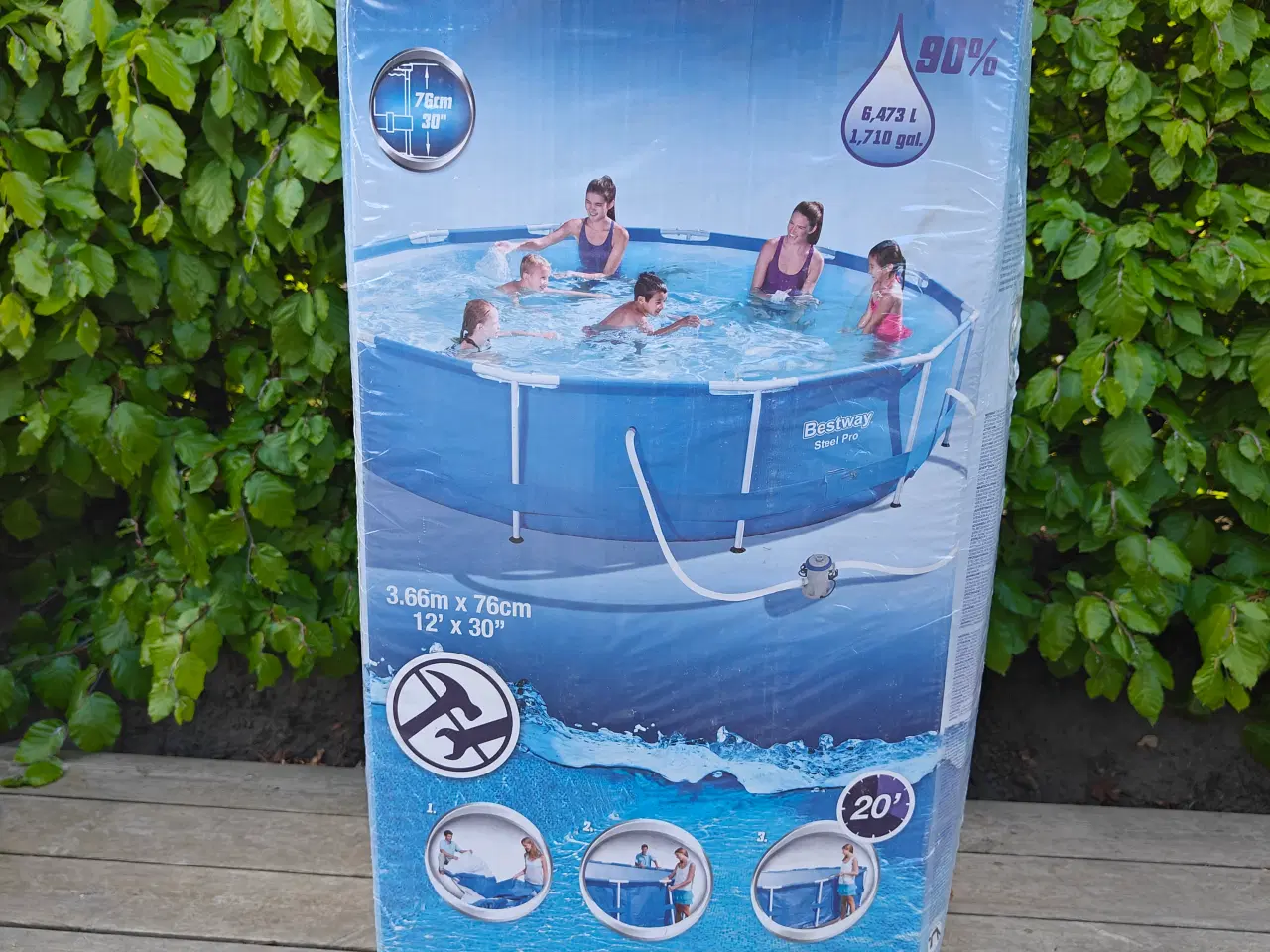 Billede 1 - Bestway Steel Pro Frame Pool 366 x 76 cm m/pumpe