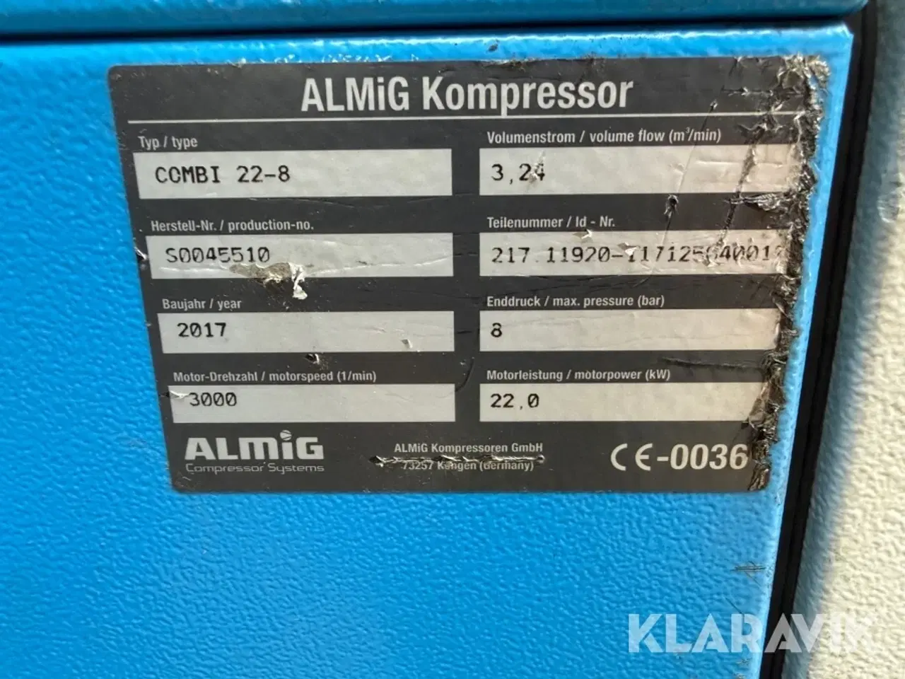 Billede 6 - Skruekompressor Almig Combi 22-8