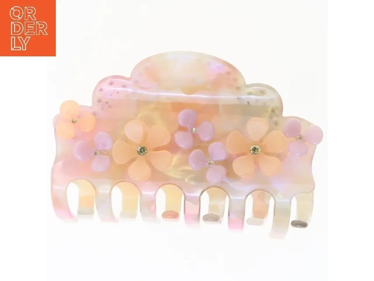 Billede 1 - Hårklemme med blomsterdesign (str. 9,5 cm)