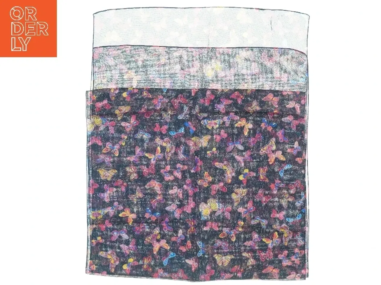 Billede 1 - Sommerfugle tørklæde (str. 160 x. 38 cm)