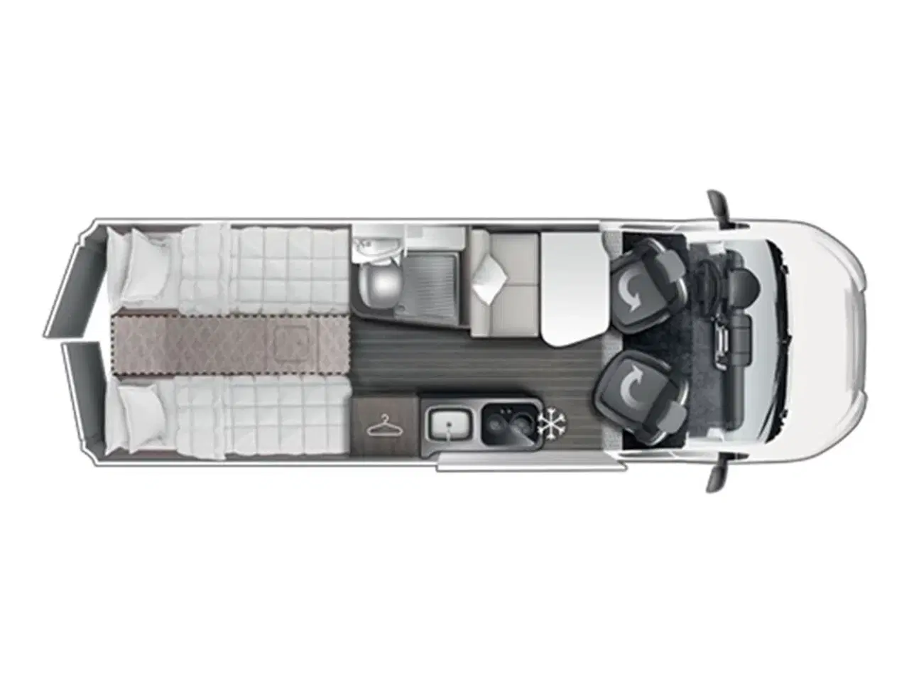 Billede 17 - 2024 - Rollerteam Livingstone DUO Sport   CamperVan med opklapbare enkeltsenge