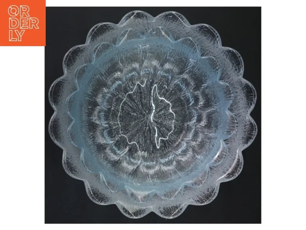 Billede 4 - To runde Holmegård glasskåle (str. Ø 24x10&ø20x8 cm)