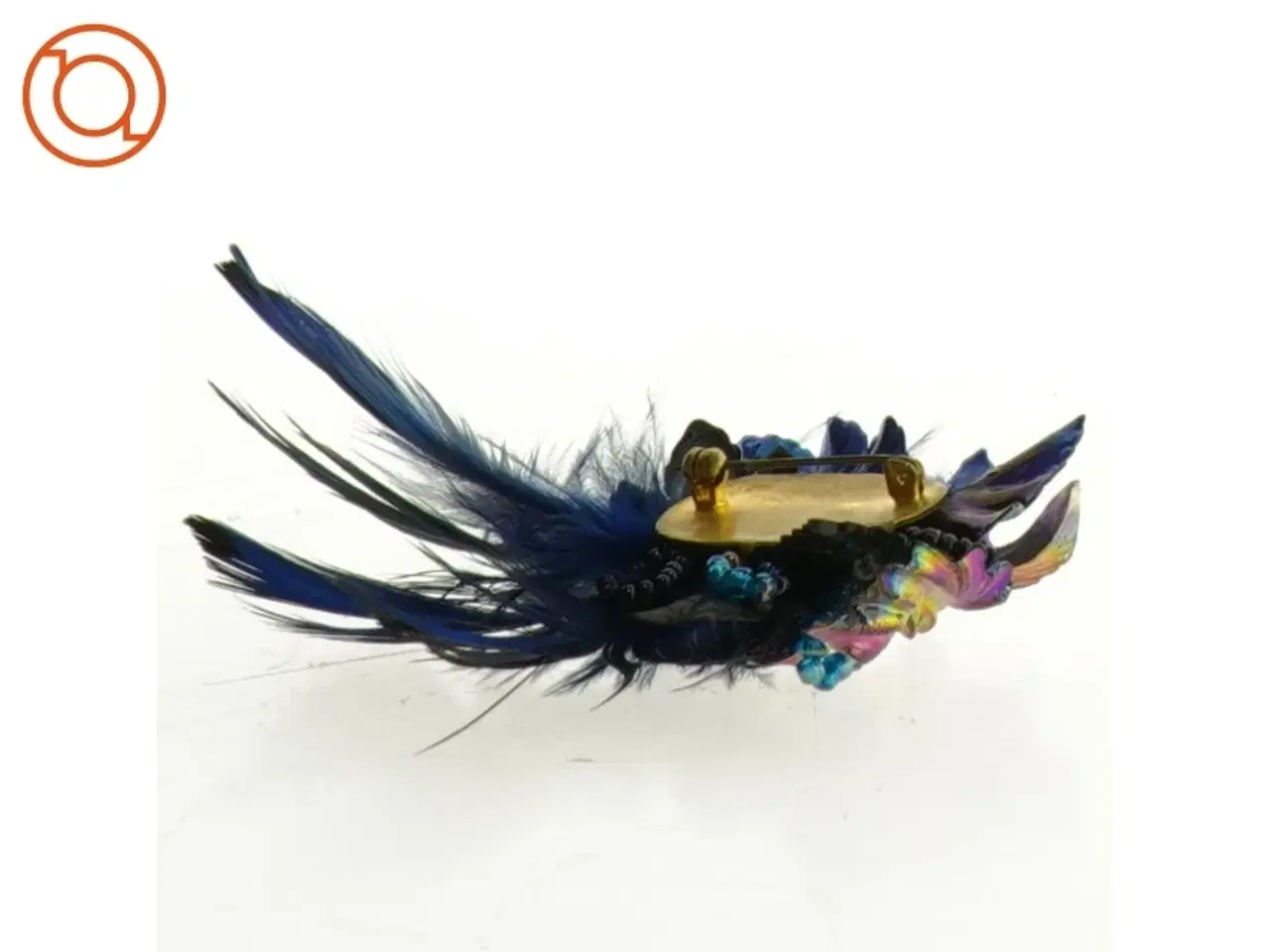 Billede 2 - ny Broche med fjer og smukke sten i gavepose(str. 9 x 5 cm)